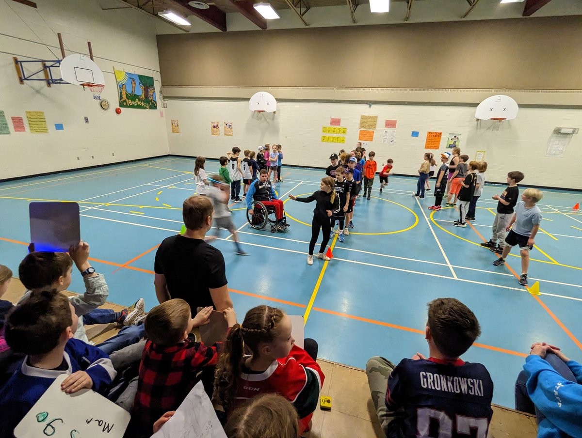 JLLundy4's tweet photo. Students in grade 4 and 5 @PresRoad participated in the fastest kid in Nova Scotia. They learned proper running stance and techniques for best start. They learned how to run a relay race. 
#waytogoteam #participation #running https://t.co/uRWqQVgk3k