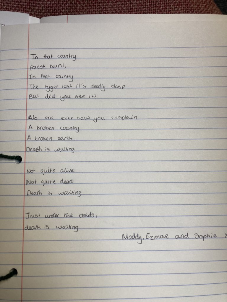 CDPSEnglish's tweet photo. Year 8 Natural World Poetry https://t.co/6KpQ7A8DlY