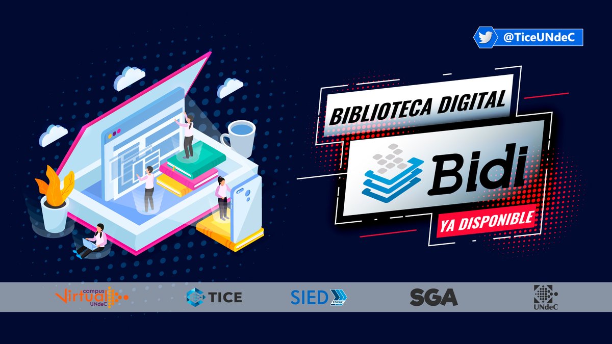 TiceUndec's tweet photo. Bidi es una biblioteca digital con más de 1.000.000 de libros digitales, en alianza con 4000 sellos editoriales, que consolidan el catálogo más amplio y diverso del mercado.
Para acceder: https://t.co/U2v4ecBOU2
#SomosTICE
#UNdeC https://t.co/Qprg0FHjXk