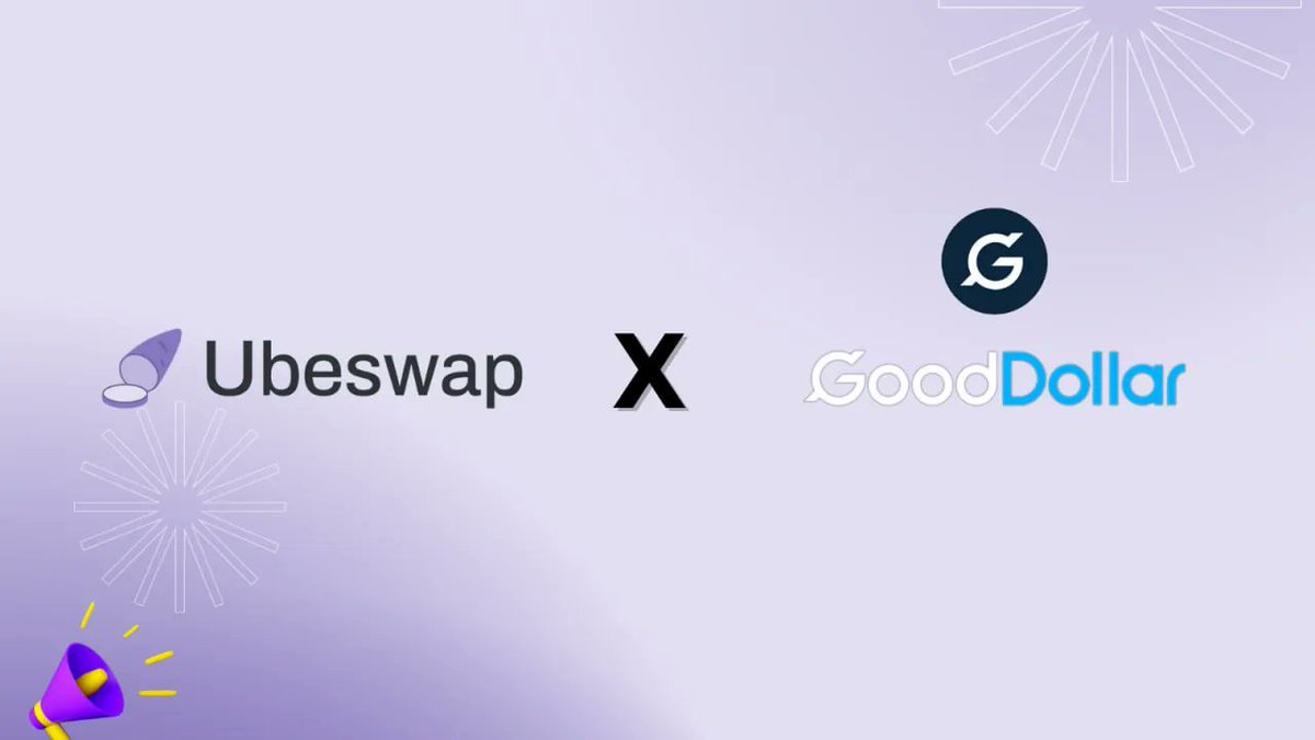G$ token is live on <a href="/CeloOrg/">Celo</a> ! 🚀  Hello <a href="/ubeswap/">Ubeswap</a> ! 🙌
    
Believe in #Crypto4All?💙 Provide liquidity to one of these pools on <a href="/ubeswap/">Ubeswap</a> and earn rewards by becoming a G$ liquidity provider! 👇

G$<>cUSD pair
G$<>CELO pair
G$<>mcUSD pair
    
👉app.ubeswap.org/#/pool
    
🧵👇