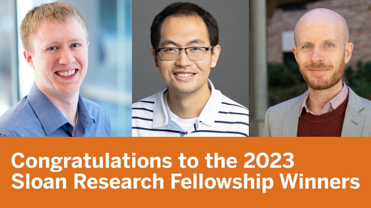 Congratulations to the 3 @TexasScience faculty members chosen for the @SloanFoundation Research Fellowship Winners! 
•Greg Durrett, @UTCompSci
•Sam Raskin, Mathematics
•Hang Ren, @UTChemistry
Learn More: bit.ly/3I6iNVt
#TexasResearch #TexasScience #SloanFellows