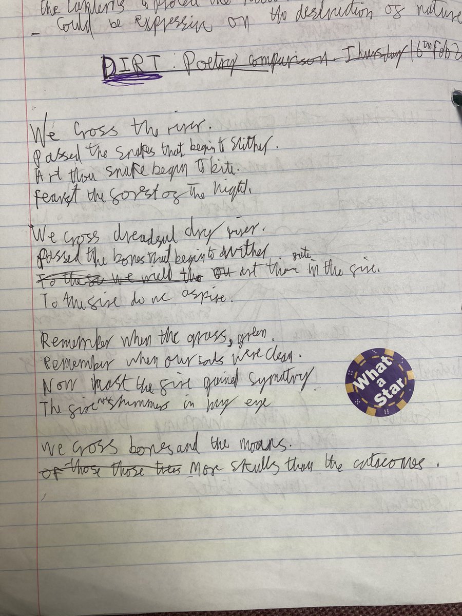 CDPSEnglish's tweet photo. Year 8 Natural World Poetry https://t.co/FbYNzsDevL