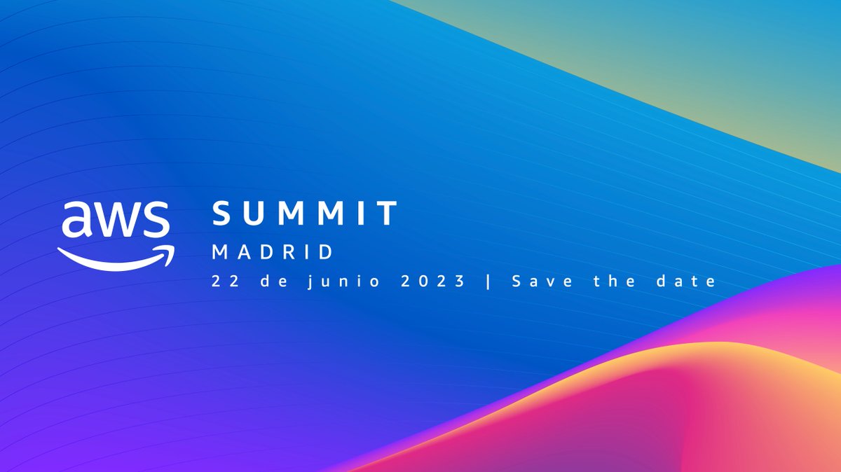 rod_ant's tweet photo. 🇪🇸 AWS Summit Madrid 2023
📆  15 de junio de 2023
✅  SAVE THE DATE

El AWS Summit Madrid 2023 está cada vez más cerca, registra tu interés y se de las primeras personas en enterarse de la apertura de los registros! te esperamos el 15 de junio. https://t.co/2ZOUv9KrHj https://t.co/rW2uAqqajI