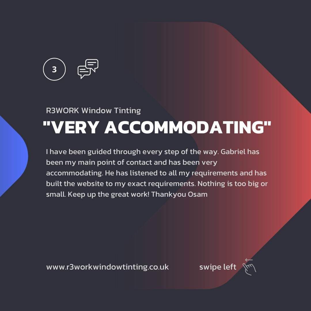 It's been another great productive week here at OSAM with some lovely reviews to go with it! ⭐⭐⭐⭐⭐

Thank you to our wonderful clients for your kind words 😁

We hope you enjoy your weekend! 🙌

#fivestarreview #websitedesign #seo #greatfeedback #contactus #reviews