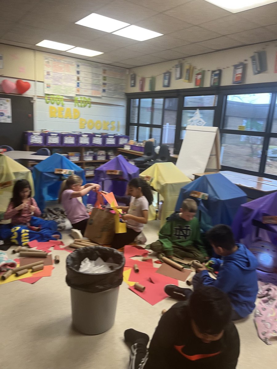 Ms. Ryan’s class filled up their jar and earned a “camping day” of learning and fun! #OneHFamily ⁦@HarborfieldsCSD⁩ #HFUnited