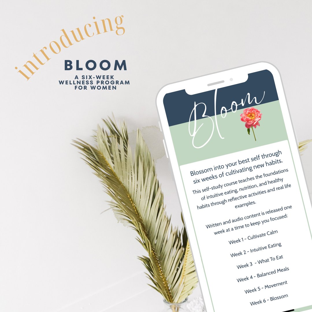 KathEats's tweet image. Introducing Bloom 🌺 Learn all about it at katheats.com/bloom

#wellnessprogram #intuitiveeating #eatrealfood #healthyliving