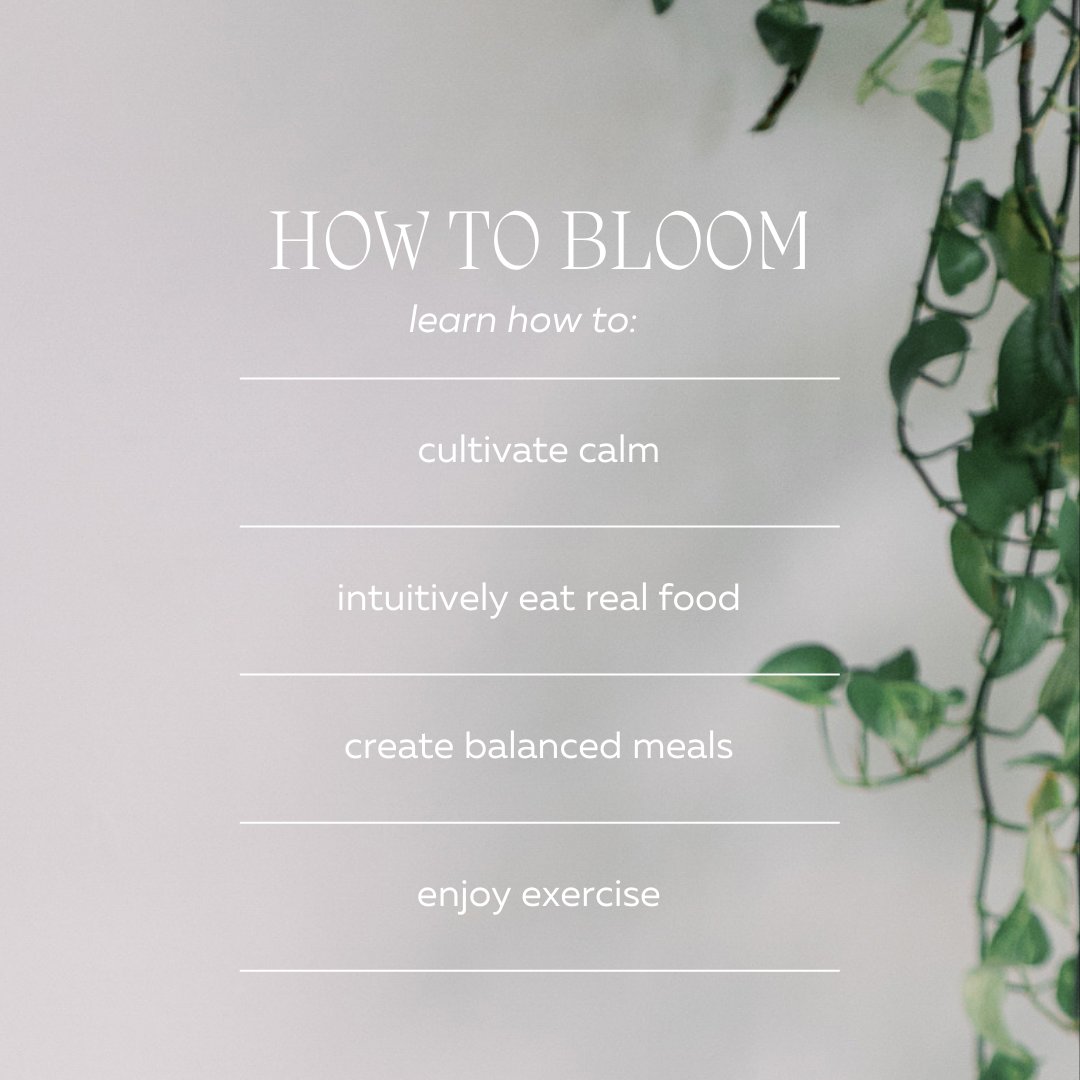 KathEats's tweet image. Introducing Bloom 🌺 Learn all about it at katheats.com/bloom

#wellnessprogram #intuitiveeating #eatrealfood #healthyliving