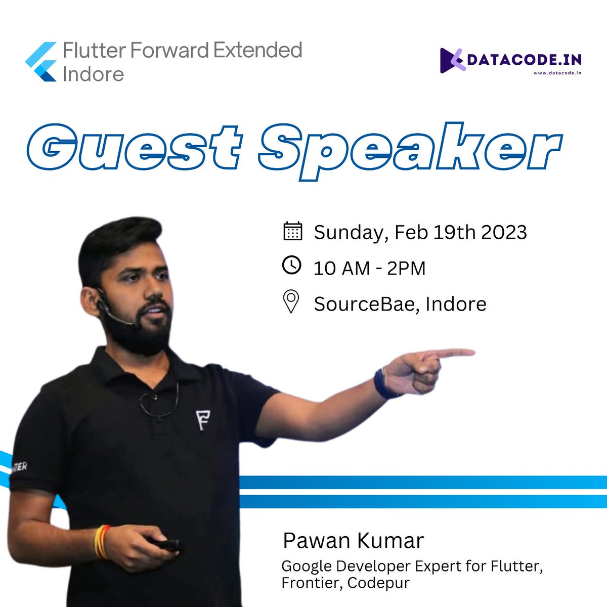 akshay_mandliya's tweet image. I am super excited to announce that @imthepk will be our guest speaker for Flutter Forward Extended Indore organize by @indoreflutter X @Datacode_in community