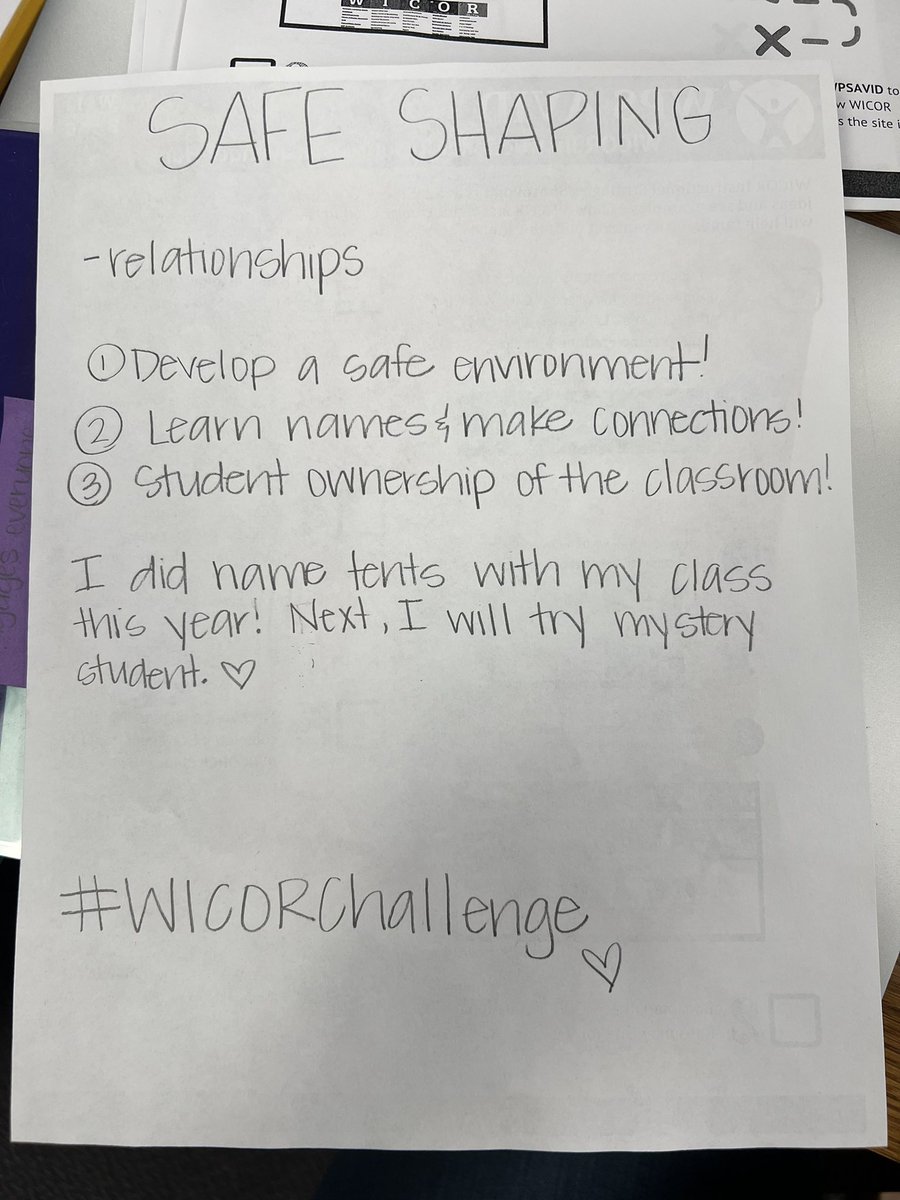 #WICORChallenge @WPSAVID