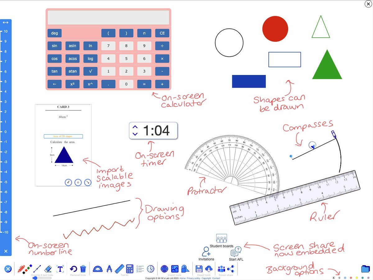 🚨 Brand new Blank White Board interface:
mathswhiteboard.com/MWB/blankpage

All of your teaching tools in one place. Suitable for all desktop/laptop/tablet devices.

#MTBoS #ITeachMath #maths #MathIsFun #MathChat #mathsteacher #mathsresources #MathEd @bettermaths <a href="/smalkalbani/">سعيد الكلباني</a> <a href="/mathsjem/">Jo Morgan</a>