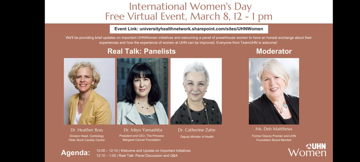 CWangTO's tweet photo. 📢 Hey TeamUHN!! Ready for something special to celebrate #IWD2023 on Mar 8? We have an all-star group of panelists lined up to share their perspectives and challenge the change we need. Don't have FOMO, we want everyone to join the conversation @UHNwomen @UHN https://t.co/LI9YUWM9K1