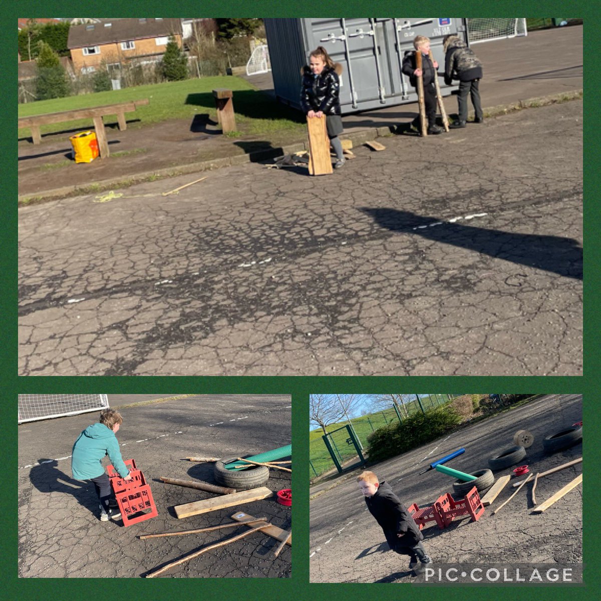 OxgangPs's tweet photo. Primary 1 used outdoor resources and worked in teams to make emergency service vehicles #outdoorlearning #looseparts #peoplewhohelpus https://t.co/h3F3BZXUlC