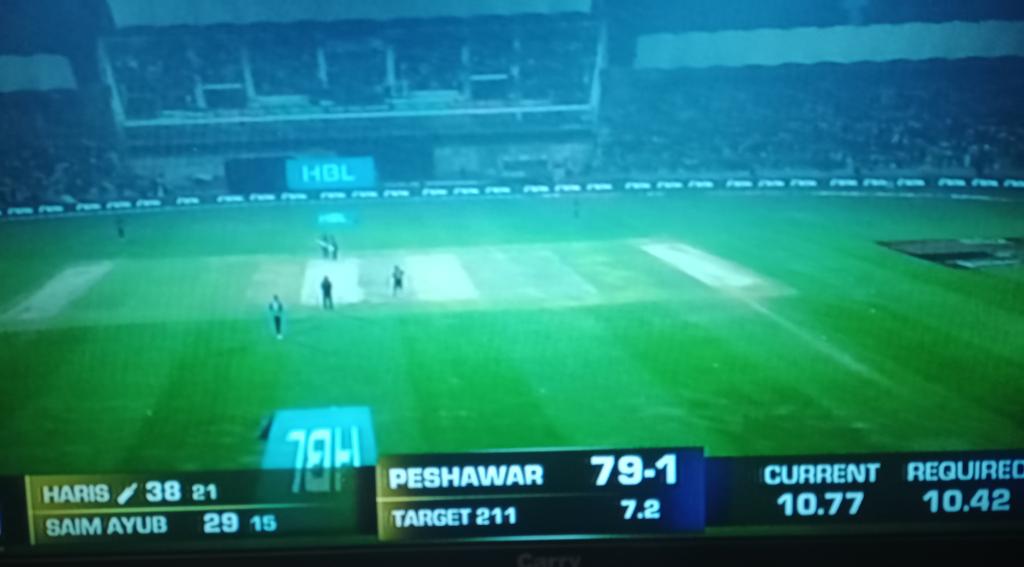Msalehsafeer's tweet photo. Young talent shining brightly on the big stage..
#SaimAyub
#MHarris
 #Multan
#HBLPSL8
#PZvsMS https://t.co/BNaFVEGUeh