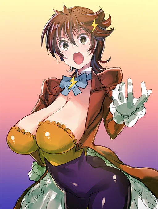 彩色したぞ、弾子くん!次は剥いていきます。 