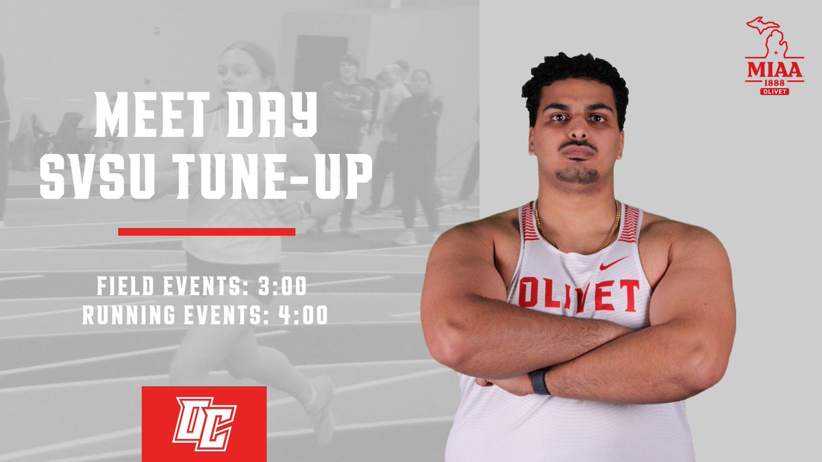 UOlivetXCTF's tweet photo. The team is headed to SVSU for the final tune-up before conference‼️

#GoComets #RunninComets #ThrowinComets #JumpinComets #StrongerThanMost https://t.co/P8xw2KzO8U