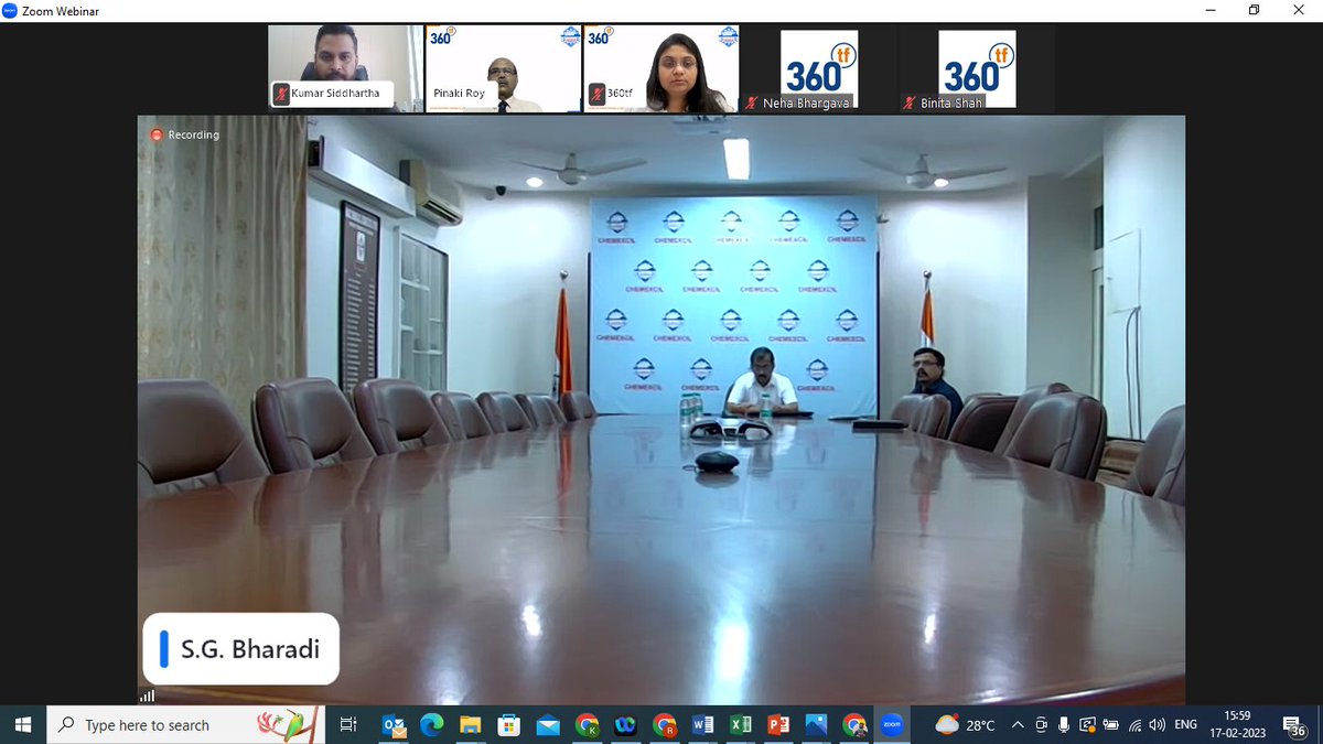 CHEMEXCIL organized a webinar on “Digitization in Trade Finance” in collaboration with 360tf on 17th February, 2023. Total 70 participants attended this session and gained insights on recent trends of trade financing. The session was appreciated by all participants.