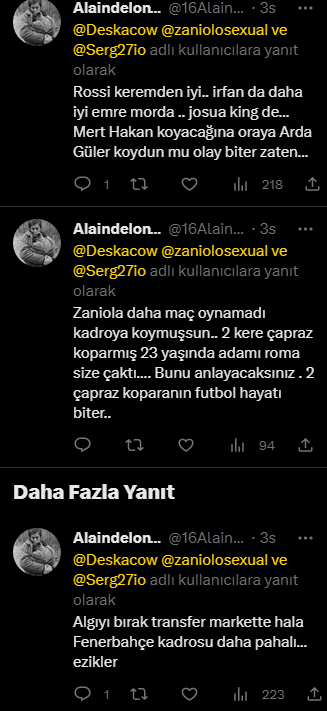 @Deskacow @16Alaindelon @zaniolosexual @Serg27io ben malım yazmaj yerine flood döşemiş ag