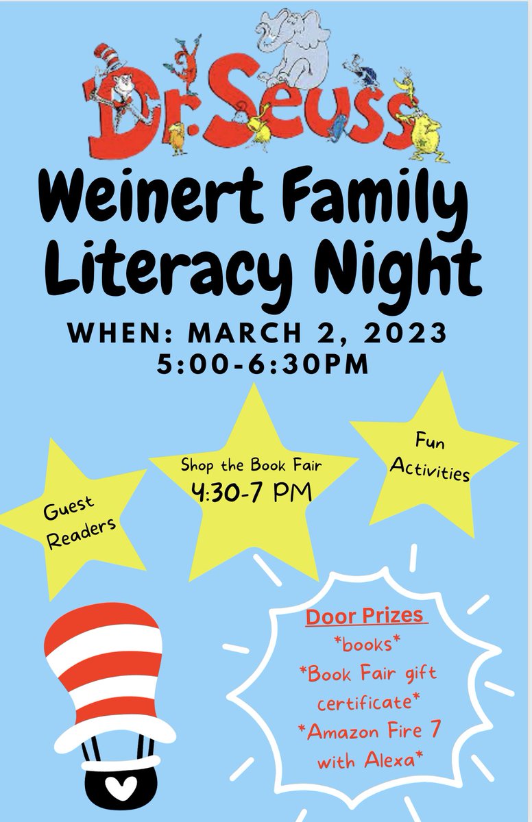 laurenbpish's tweet photo. Join us for a fun filled night in two weeks! @WeinertES @SeguinISD @MatsRead #WatchUsGrow #SeguinReads #MatsRead https://t.co/aqAsBq4KcL