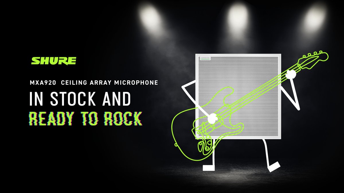 excellencemktg's tweet image. You did the design, won the job, and trucks are ready to roll.  But you need product.  Don't worry, the award-winning @shure  MXA920 has you - and your clients - covered.  And it's IN STOCK &amp;amp; READY TO ROCK is.gd/GHejQq #conferenceroom #mxa920