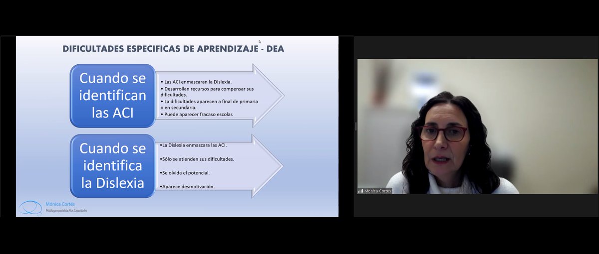 Asoc_AVAST's tweet photo. "Cuando hay #AltasCapacidades y #Dislexia al mismo tiempo, puede que en la etapa de #EducaciónPrimaria ni nos demos cuenta porque desarrollan recursos que compensan sus dificultades" @MonicaCortesAnd  ayer en la formación para docentes de AVAST. 
#DobleExcepcionalidad #inclusión https://t.co/3pjpzzUXzV