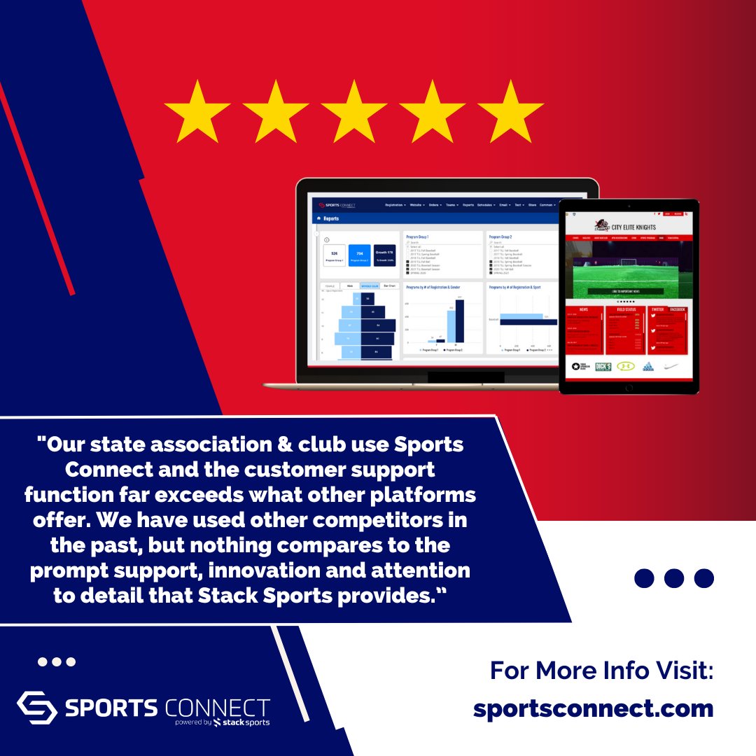 GoSportsConnect's tweet image. Best-in-class support and technology solutions that you can always rely on. #StartwithStack and experience the difference. 💻

bit.ly/40HkYrc

#youthsports #partnersupport
