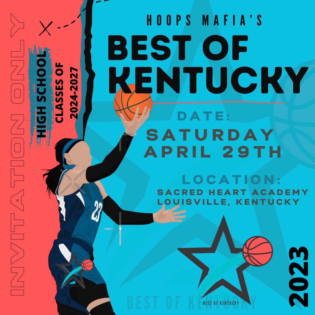 Hoops Mafia Basketball Club (@hoopsmafia) on Twitter photo 🚨 BEST OF KY 2023 🚨
Come join us for Kentucky’s best showcase of skills & talent!
Invitations & registration link will start going out next week!
📅 Saturday, April 29th
📍 Sacred Heart Academy
Louisville, KY.
with training sessions by <a href="/MaxRPMElite/">MaxRPMBasketball</a> 🚨 BEST OF KY 2023 🚨
Come join us for Kentucky’s best showcase of skills & talent!
Invitations & registration link will start going out next week!
📅 Saturday, April 29th
📍 Sacred Heart Academy
Louisville, KY.
with training sessions by <a href="/MaxRPMElite/">MaxRPMBasketball</a>