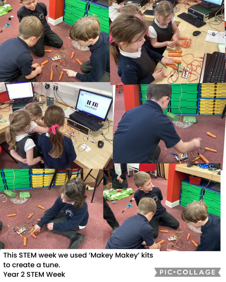 coquetparkfs's tweet image. Yesterday, Year 2 used @makeymakey software to create carrot pianos! We had the best time and composed tunes which we then performed to our friends! @TeachICT_NT  #STEMWeek