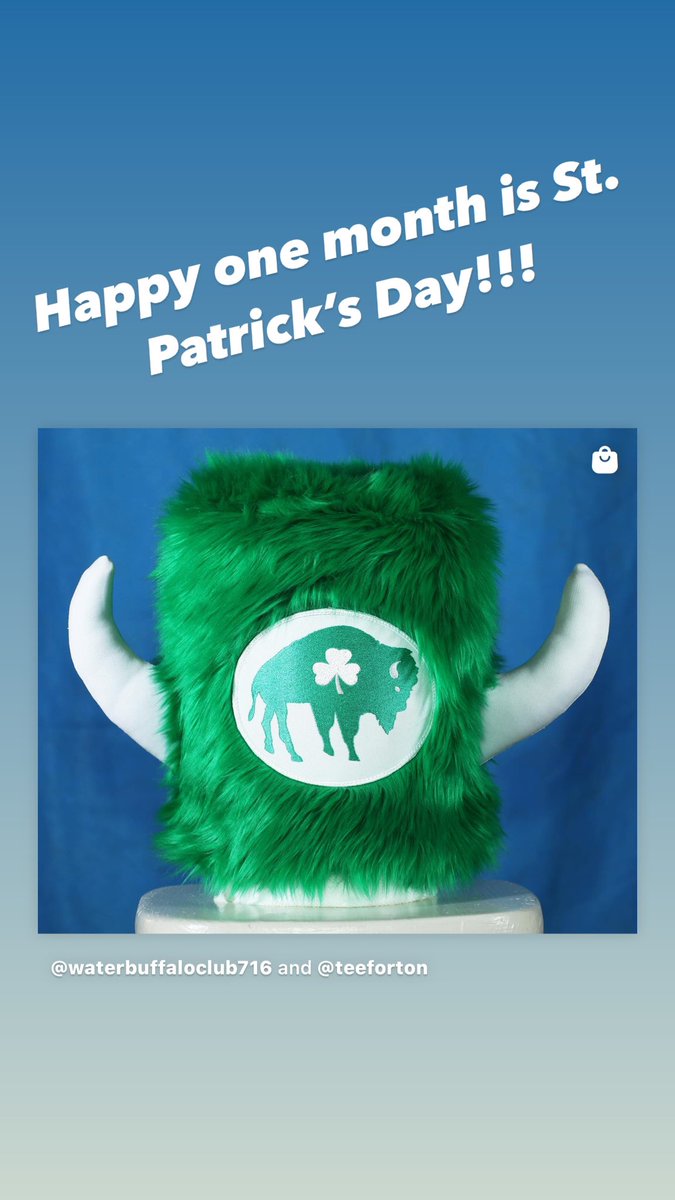 ☘️Hat giveaway☘️ we are giving away a custom St. Patrick’s Day hat to a member of #BillsMafia ($165 Value) 

To enter: 
1. RT and Like this Tweet
2. Folllw <a href="/WBC716/">The Official Water Buffalo Club 716</a> 
3. Reply ☘️ 

1 winner drawn March 1.. Good Luck! ☘️ #buffaloirish #bflostpatricks <a href="/BuffaloNiagara/">Visit Buffalo</a>