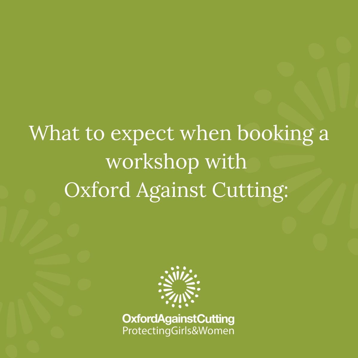 SundialCentre's tweet photo. How can you set up a workshop about FGM, "honour"-based abuse, forced marriage or body image?
It all starts with a message, an email, or a call & we work closely with you to ensure that you get the type of workshop for your group's needs.
#BookYourWorkshop #OACWorkshops #SpeakUp https://t.co/n1I0qcdsF0