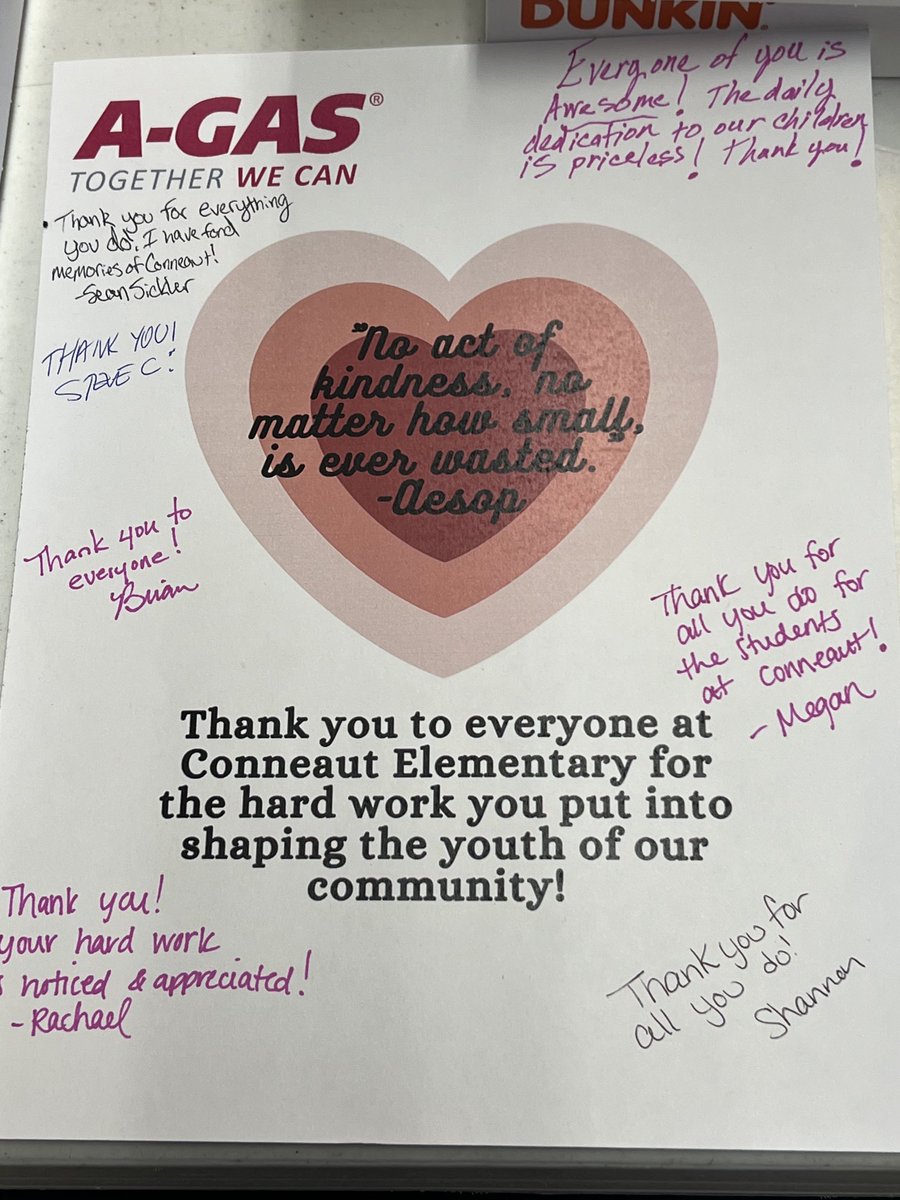 mommapeper's tweet photo. All of us at Conneaut thank you for the treats and kind words you sent-we are very grateful! ⁦@AGasLtd⁩ https://t.co/g6G9xEBF3F