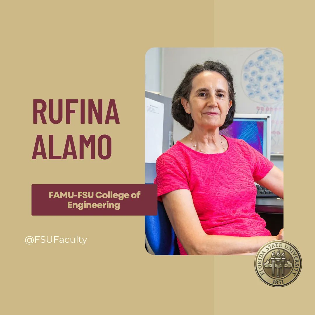 FSUFaculty's tweet photo. Rufina Alamo, Research Professor at @FAMUFSUCOE and Rob Spencer, a Professor at @FSUartssciences, were elected by their peers to the 2022 Fellows class in recognition of their contributions to science, engineering and technology. #FSUEOAS #FSUEngineers #FSUFaculty #FSU https://t.co/Z0DNpCBQDi