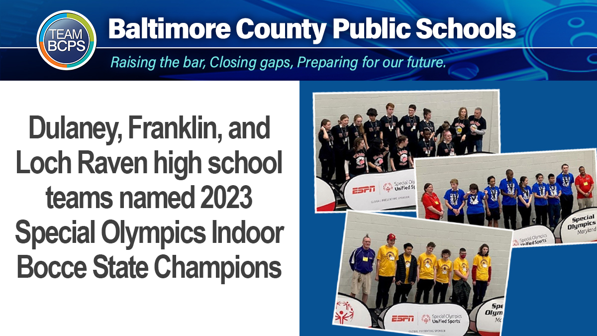 BaltCoPS's tweet photo. 🎉 BCPS teams earned state titles in three of seven divisions at the 2023 Special Olympics State High School Indoor Bocce Tournament!

News Release ➡ https://t.co/q8PJYBPTH5 https://t.co/tEdJsGJrCL