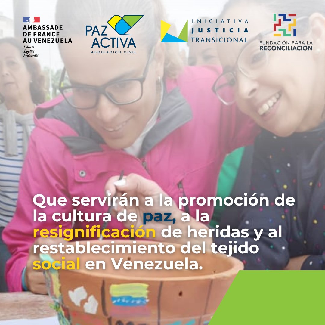 PazActiva's tweet photo. Las ESPERE han sido realizadas en más de 20 países. En Venezuela por nuestra organización desde el 2017. Actualmente gracias a @EmbaFrancia  participantes egresados están llevando a cabo réplicas del programa en 8 estados del país. Conoce más en el link: https://t.co/M1XLfRE6rj https://t.co/mEYppxYONE
