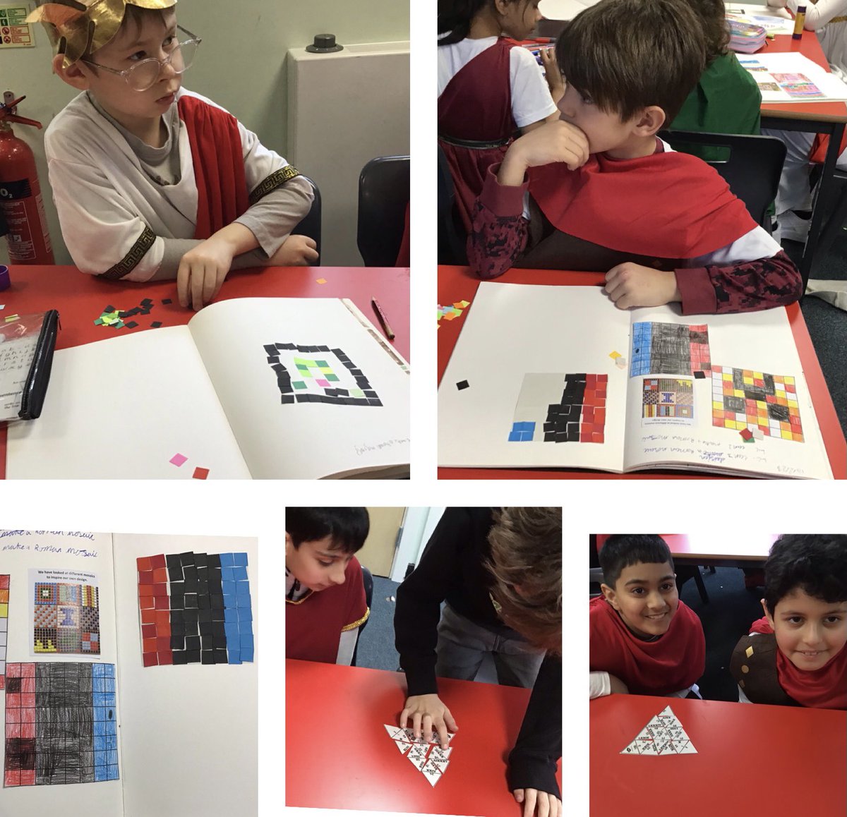 ParkViewPV's tweet photo. Here are some pictures from Y4βs Roman day! The children had a very busy day. They made mosaics, completed a Roman numerals maths puzzle, trained like a gladiator and used their shields to get into formation like the Roman army! #PVMaths #PVHistory #PVArt #PVPE #PVDT https://t.co/eeVgvU8bSe