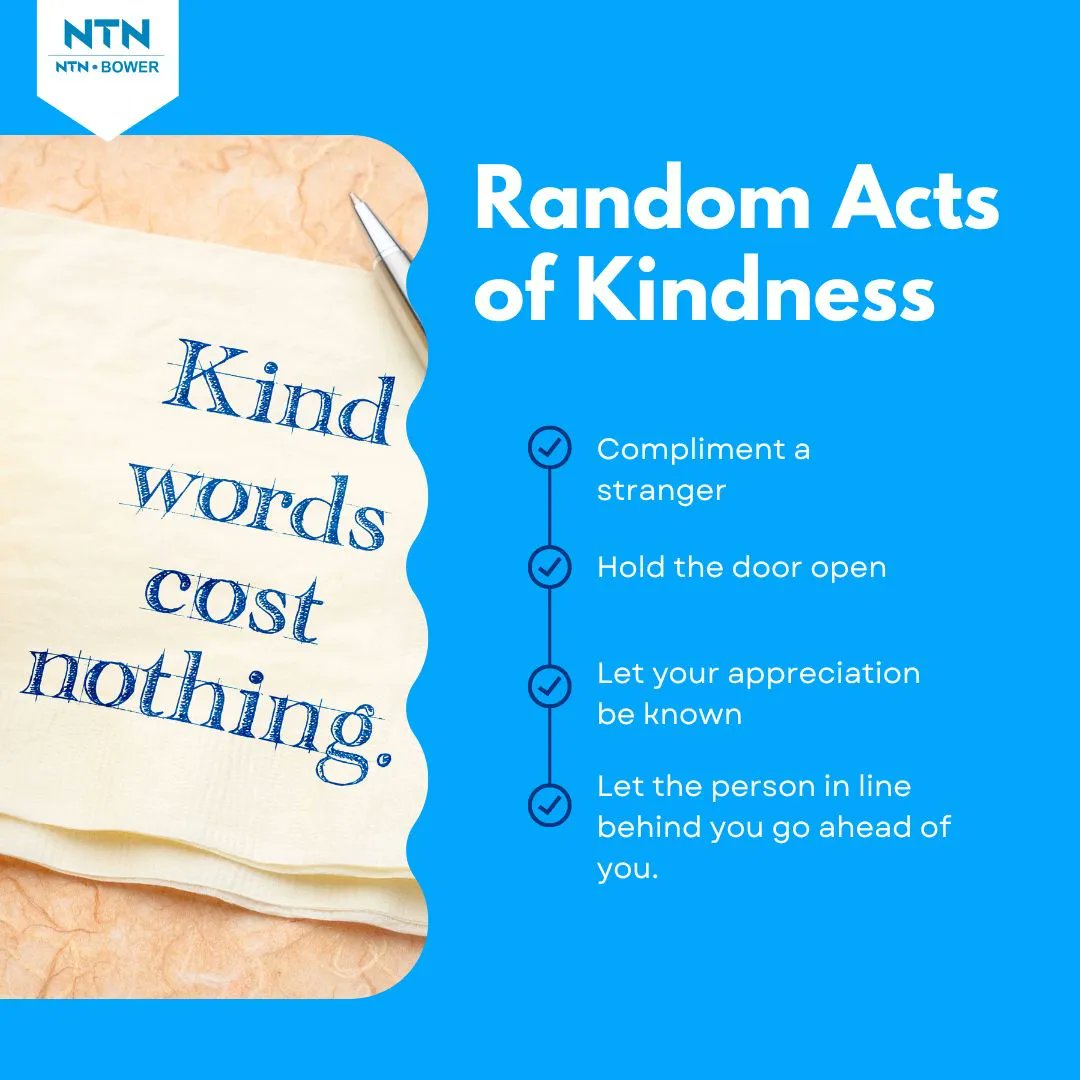 NTNBower's tweet photo. Happy Random Acts of Kindness Day! What will you do today to spread kindness?

#NTNBower #macombil #iljobs #macomb #macombillinois #manufacturing #manufacturingindustry #hiringnow #jobs #jobseekers #hiringnews #keepitinmacomb #RAKday https://t.co/gyXlpnNN8l
