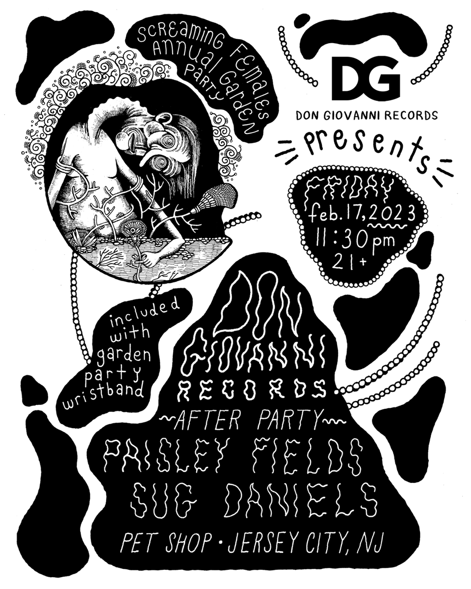 Screaming Females’ Annual Garden Party 2023 is here! We kick things off with the <a href="/Screamales/">Screaming Females</a> record release at <a href="/whiteeaglehall/">White Eagle Hall JC</a> and then over to Pet Shop for the <a href="/DonGiovanniRecs/">Don Giovanni Records</a> afterparty. What are you looking forward to?!