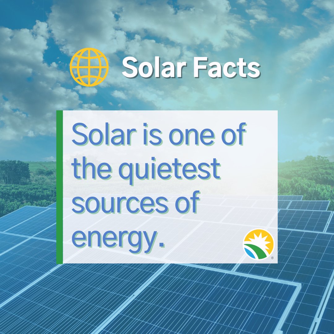 MCGreenBank's tweet photo. #DidYouKnow one significant difference between solar energy and other energy sources is that it is silent? Because of this, installing it in a home is perfect!
Thanks to #SolarFactFriday, now you know!
Thinking of going #solar? Visit https://t.co/iOjYyxE3Bc to learn more. https://t.co/WrURNE7bG6