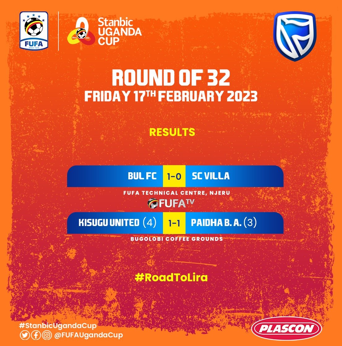 Our Cup dream has ended at the round of 32. We shall promptly turn our focus back to the Uganda Premier League.