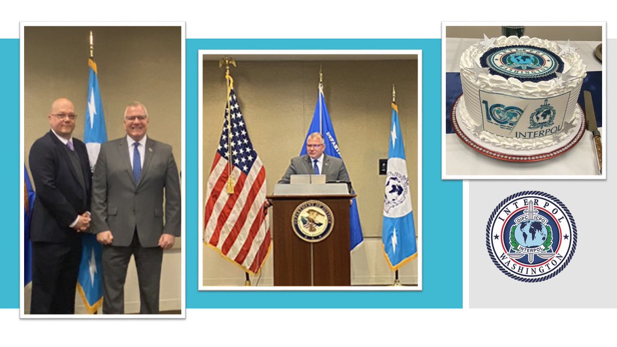 INTERPOL_USA's tweet image. Yesterday, dozens of international police attaches joined @INTERPOL_USA at the kick-off celebration of #INTERPOL100. Formed in 1923, the INTERPOL network of 195 member countries continues to work across borders and time zones to make the world a safer place.  #INTERPOL100