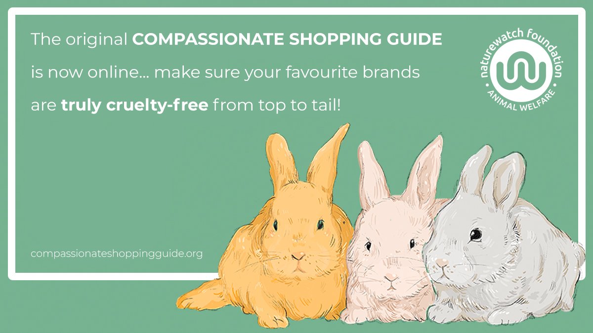Naturewatch_org's tweet photo. Are your cosmetics, personal care & cleaning products cruelty-free from top to tail? 🐁
Our #CompassionateShoppingGuide endorsement policy considers the parent company too - you can be sure there's no #animaltesting anywhere in the company.
Check it out:
https://t.co/ViylOW9nuT https://t.co/vdHNh6Yzmr