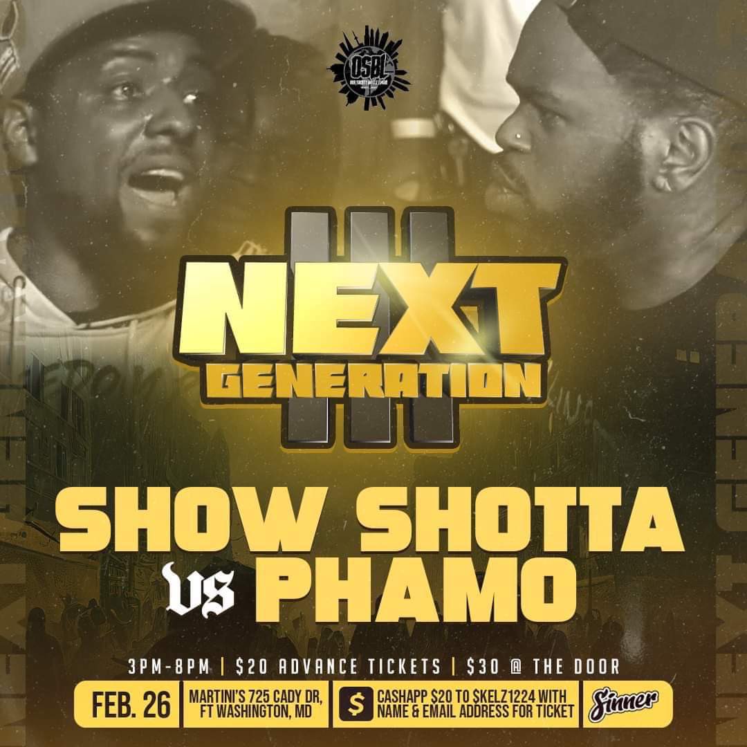 Its_OurSociety's tweet photo. 🤔🤔🤔YALL GOT YALL TICKETS FOR #nextgeneration3?????
If not then don’t miss out❗️❗️🚨🚨
Feb 26th it’s going down.
The next generation of OSBL will be on showcase. Great Matchups all night
#OSBL #NEXTGENERATION3 #NEWDMV https://t.co/aNxn49x5kk