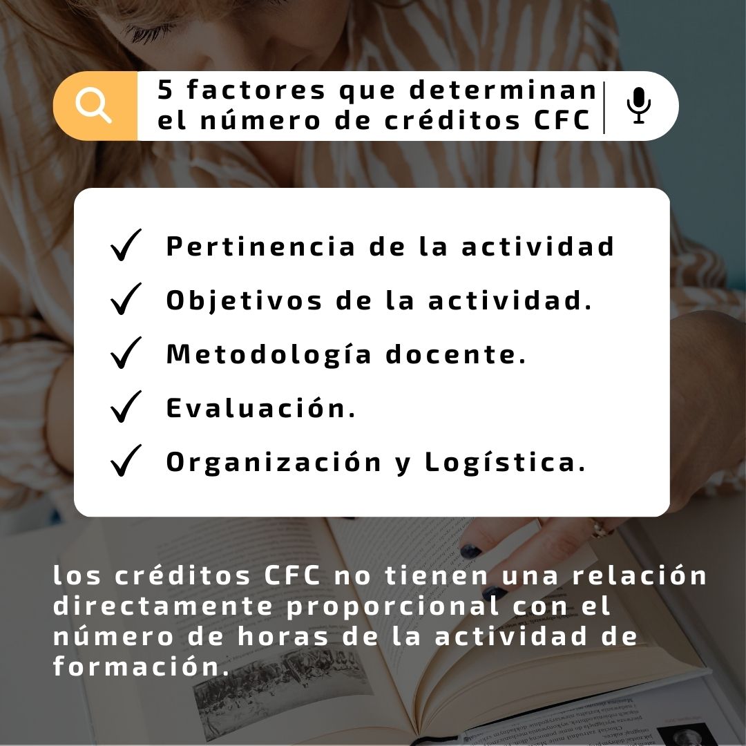 ¡Aprende cómo obtener los créditos CFC que necesitas con nuestro curso homologado! Descubre los 5 factores principales que determinan el número de créditos. ¡La formación continuada es más sencilla cuando conoces los hechos! 
#CursosHomologados #CréditosCFC #FormaciónContinuada