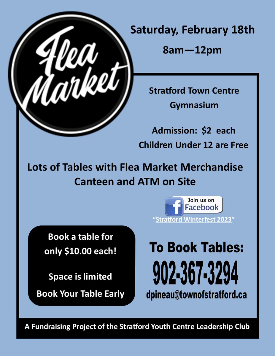 StratfordPEI's tweet photo. Come out and enjoy Stratford Winterfest this weekend, folks! Sounds like the weather will brighten up tomorrow!
More info at https://t.co/u3wtae1wfI
#StratfordPEI https://t.co/8Ifq0PUxgE