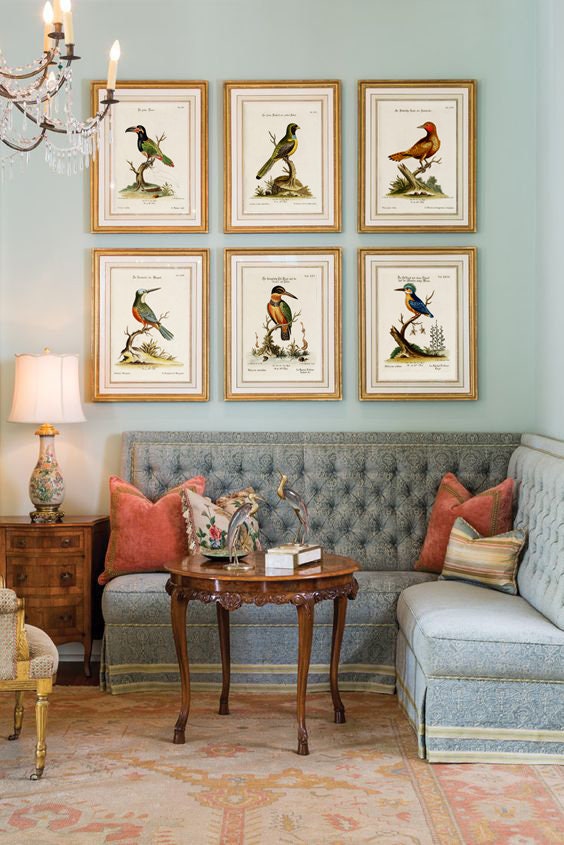 Beautiful Bird Print Set of 6, Large Wall Art Print, Living Room Decor etsy.me/3jZvdql #unframed #horizontal #birdprint #birddecor #birdwallart #largewallartprint #livingroomdecor #vintageillustration #16x20