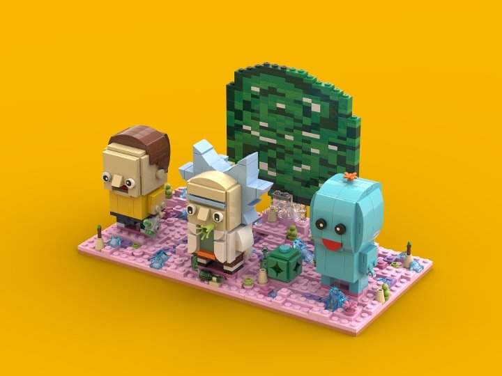 suckitgary_'s tweet photo. Wanted to share something I did for fun in the #lego studio app. 🧊 I love brickheadz and I love #RickandMorty so I made this.

Rick, Morty and Mr. Meeseeks 
#blocks #legoideas https://t.co/zVRu5Db9up