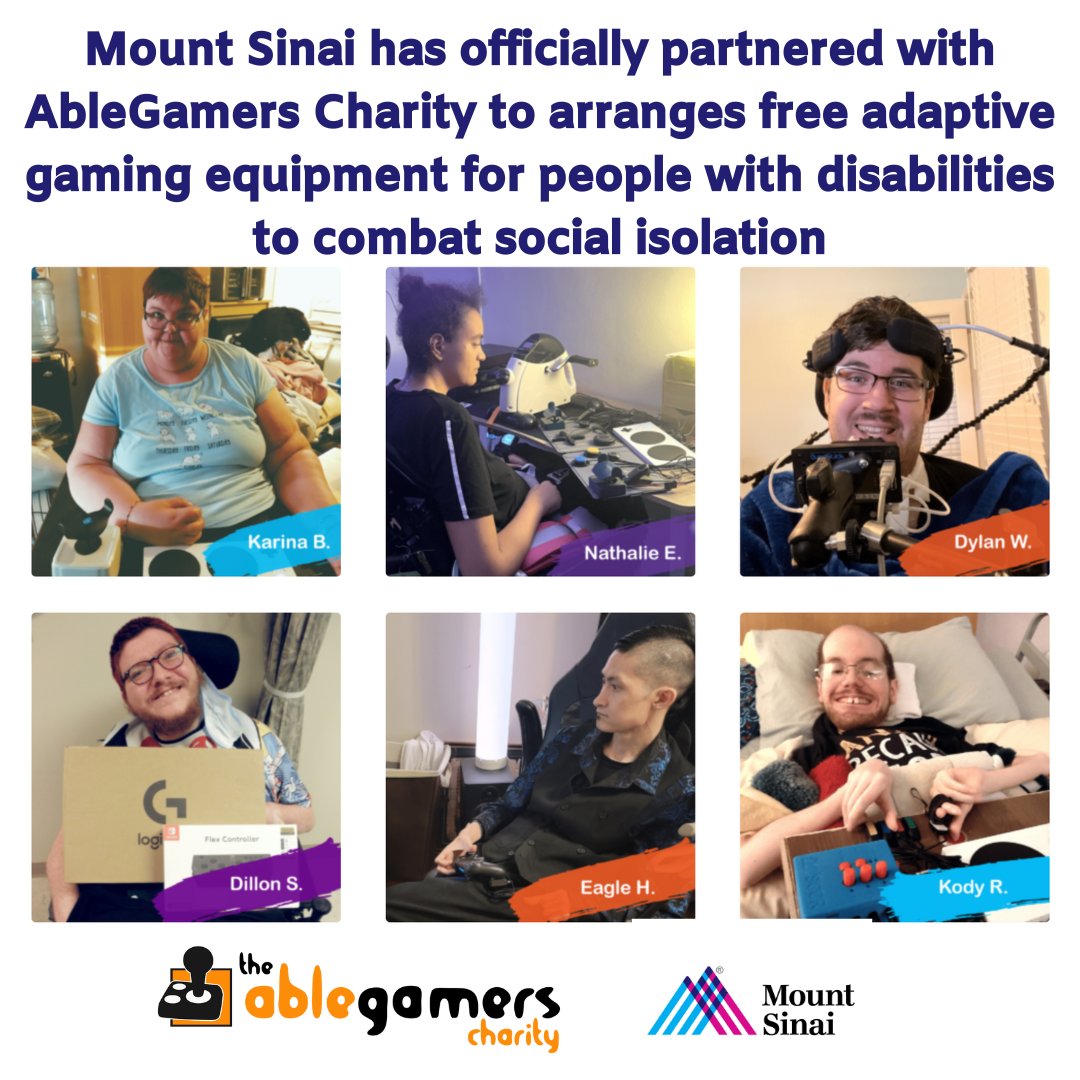 MountSinaiSCI's tweet photo. Do you have a Spinal Cord Injury and are interested in playing video games but don't have the right adaptive gaming equipment? To Learn More, contact Mina at mina.girgis@mountsinai.org
#Adaptivegaming #adaptivegames #AdaptedESports #Esports #AdaptiveGaming #AbleGamers https://t.co/QXw5pEEo3s