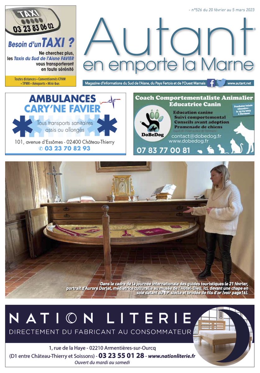 ☀️Autant n°526 vient de paraître 
L’actualité du 20 février au 5 mars 2023.
Sébastien Eugène et les projets castels - La municipalité s’attaque aux incivilités et aux dépôts sauvage - Rencontre avec Aurore Dorlet, médiatrice à l’Hôtel-Dieu
✔️ Journal à retrouver en ligne