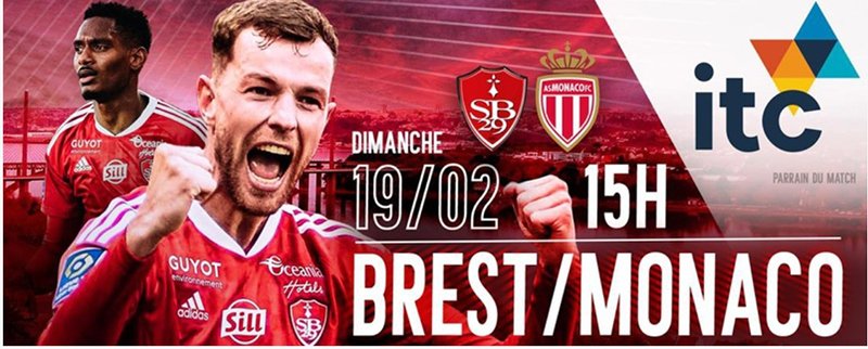 BibusBrest's tweet photo. ⚽ A #Brestfr : rencontre @SB29//@AS_Monaco  
📆 Dimanche 19/02 à 15h  
📍Stade F. Le Blé  
🚋 Tramway - Ligne A - station "Place de Strasbourg" ➡️ 1 rame supplémentaire.   
🚌 Navette gratuite depuis @Oceanopolis_  

+ infos👉https://t.co/lbKMwqEMCX

Bon match !  🔴⚪ https://t.co/aCZBK7HUSS