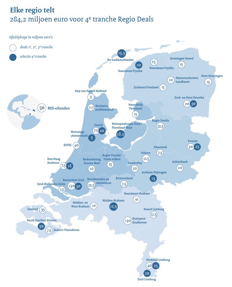 RonNuwenhof's tweet photo. Rijk investeert opnieuw in regio: 284 miljoen euro voor 14 nieuwe Regio Deals https://t.co/zC1IJuaRxO #RegioDeals https://t.co/RjrLsWUQKm
