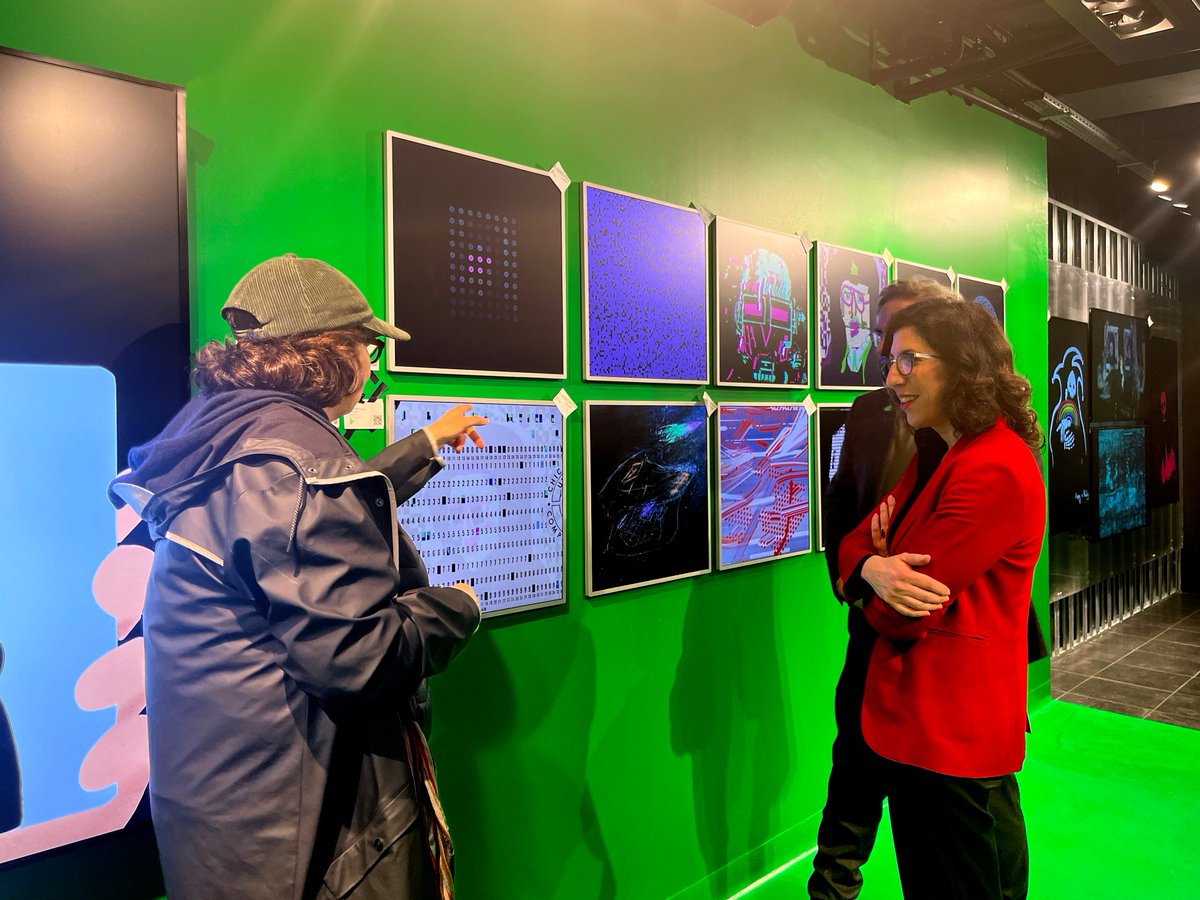 What an honor to welcome the French cultural minister <a href="/RimaAbdulMalak/">Rima Abdul Malak</a> &amp; our neighbors from <a href="/CentrePompidou/">Centre Pompidou</a>, who have just announced their first NFT collection! Tx to the French cryptoart scene &amp; the amazing works of the Web3 community🤗It means a lot to have you all by our side🙏